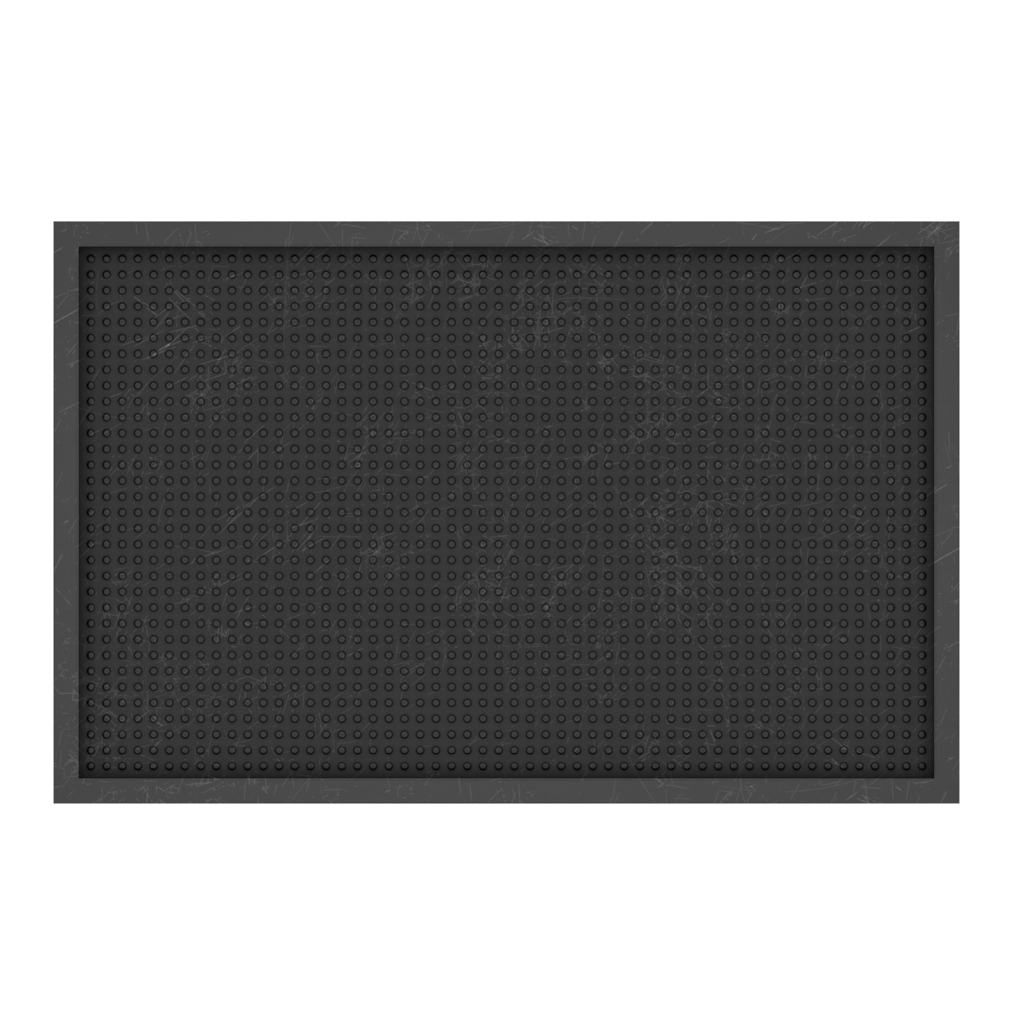 Black Rubber Non-Slip Outdoor Doormat 18" x 30"