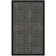 Ottomanson Easy Clean, Waterproof Non-Slip Indoor/Outdoor Rubber Doormat, 18" x 30", Charcoal