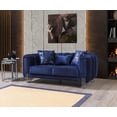 thumbnail image 1 of Ottomanson Empress Loveseat, Blue, 1 of 7