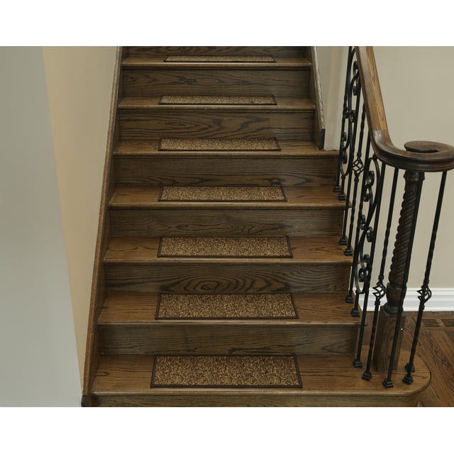 stair treads & risers | buy quality stair treads &... Ottomanson Escalier Non-Slip Rubberback Solid 8.5" x 26" Indoor Stair ...
