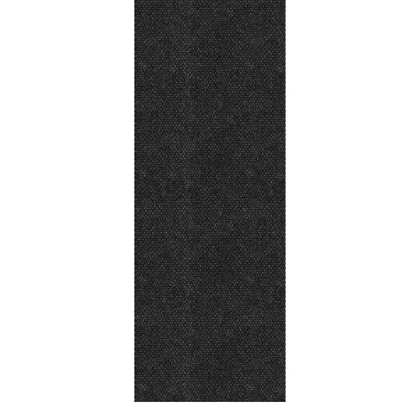 Ottomanson Non-Slip Hallway Runner Rug 2' x 28' Indoor/Outdoor Custom Size Utility Carpet for Garage, Black Hobnail