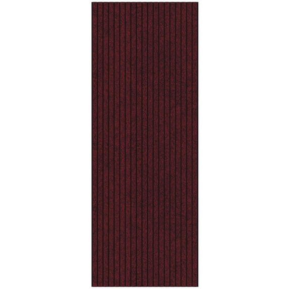 Ottomanson Non-Slip Hallway Runner Rug 2' x 34' Indoor/Outdoor Custom Size Utility Carpet for Garage, Red Ribbed
