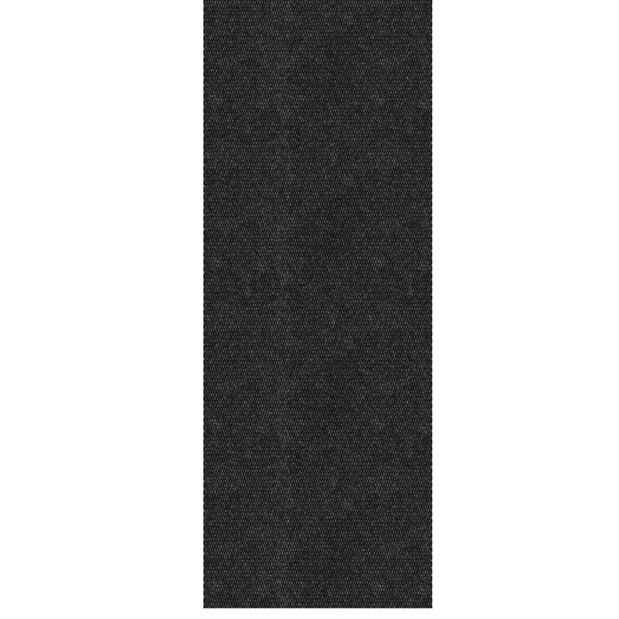 Ottomanson Non-Slip Hallway Runner Rug 2'7" x 14' Indoor/Outdoor Custom Size Utility Carpet for Garage, Black Hobnail