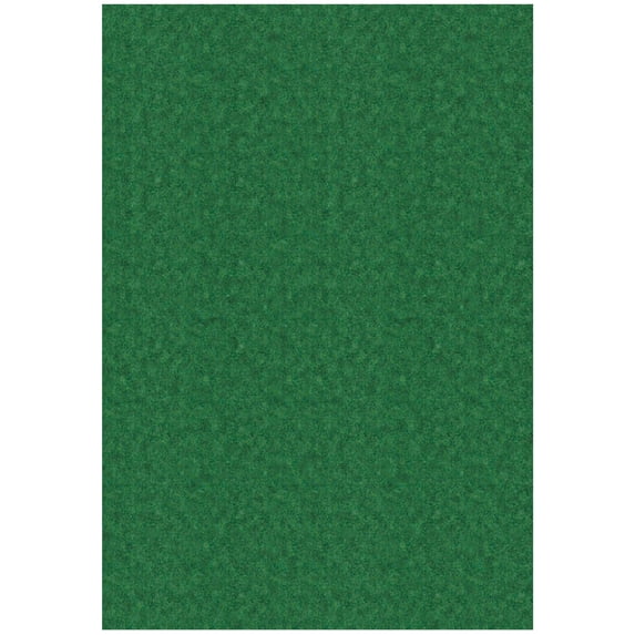 Ottomanson Non-Slip Hallway Runner Rug 6'6" x 29' Indoor/Outdoor Custom Size Utility Carpet for Garage, Green