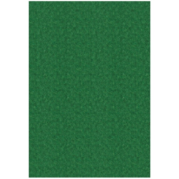 Ottomanson Non-Slip Hallway Runner Rug 6'6" x 55' Indoor/Outdoor Custom Size Utility Carpet for Garage, Green Ribbed