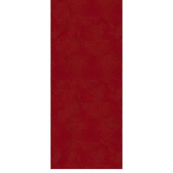 Ottomanson Extra Long Hallway Runner Rug 2x37 Non-Slip Rug for Kitchen or Bedroom, 1'10" x 37', Red