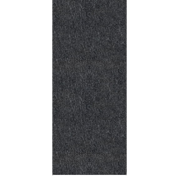 Ottomanson Hallway Runner Rug 1'10" x 40' Non-Slip Stain-Resistant Custom Size Carpet for Kitchen, Black