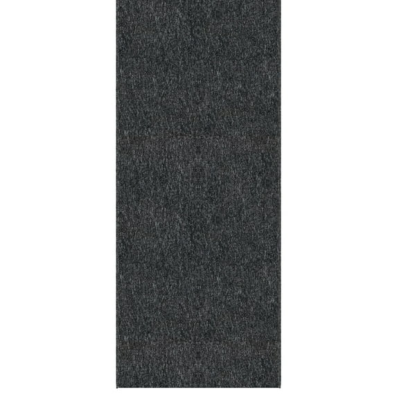 Ottomanson Hallway Runner Rug 1'10" x 52' Non-Slip Stain-Resistant Custom Size Carpet for Kitchen, Black