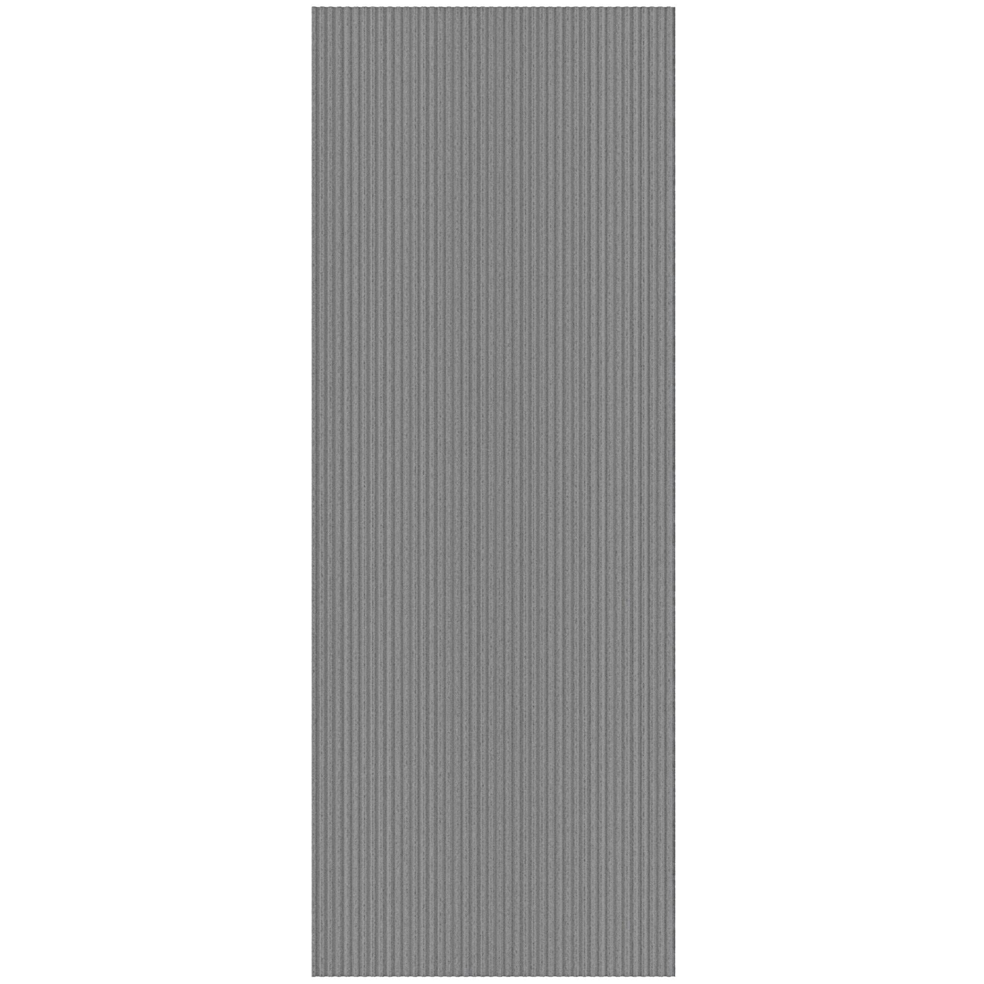 Gray Non-Slip Synthetic Indoor/Outdoor Runner Rug, 2' x 10'