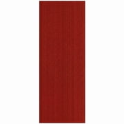 Ottomanson Non-Slip Hallway Runner Rug 2' x 10' Indoor/Outdoor Custom Size Utility Carpet for Garage, Red Ribbed