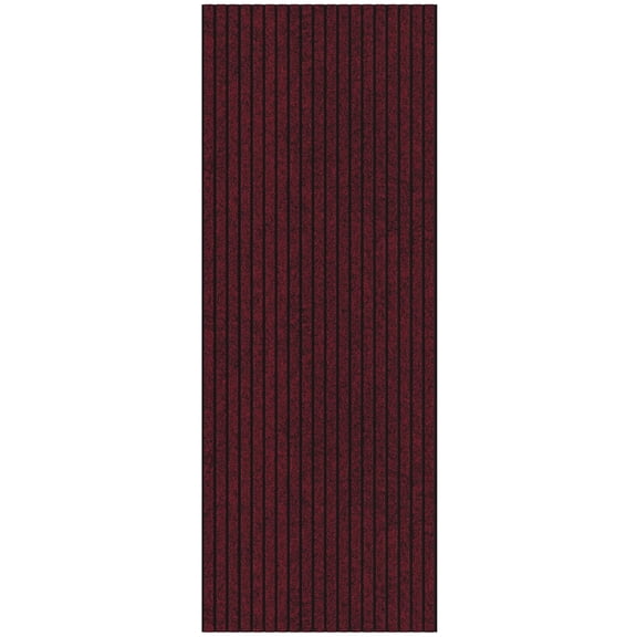 Ottomanson Non-Slip Hallway Runner Rug 2' x 27' Indoor/Outdoor Custom Size Utility Carpet for Garage, Red Ribbed