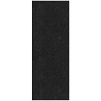 Ottomanson Extra Long Hallway Runner Waterproof Non-Slip 3x10 Indoor/Outdoor Utility Rug, 2'7" x 9'10", Black