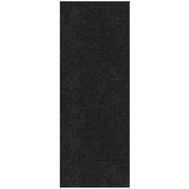 Ottomanson Extra Long Hallway Runner Waterproof Non-Slip 3x10 Indoor/Outdoor Utility Rug, 2'7" x 9'10", Black