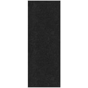 Ottomanson Non-Slip Hallway Runner Rug 2'7" x 9'10" Indoor/Outdoor Utility Carpet for Garage, Black Ribbed
