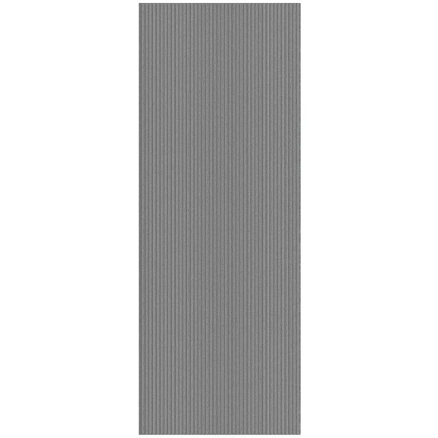 Ottomanson Extra Long Hallway Runner Waterproof Non-Slip 4x25 Indoor/Outdoor Utility Rug, 3'11" x 25', Gray