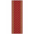 thumbnail image 1 of Ottomanson Extra Long Runner Rug 2'7" x 25' – Non-Slip Low Pile Hallway Carpet, Trellis Burgundy Red, 1 of 10