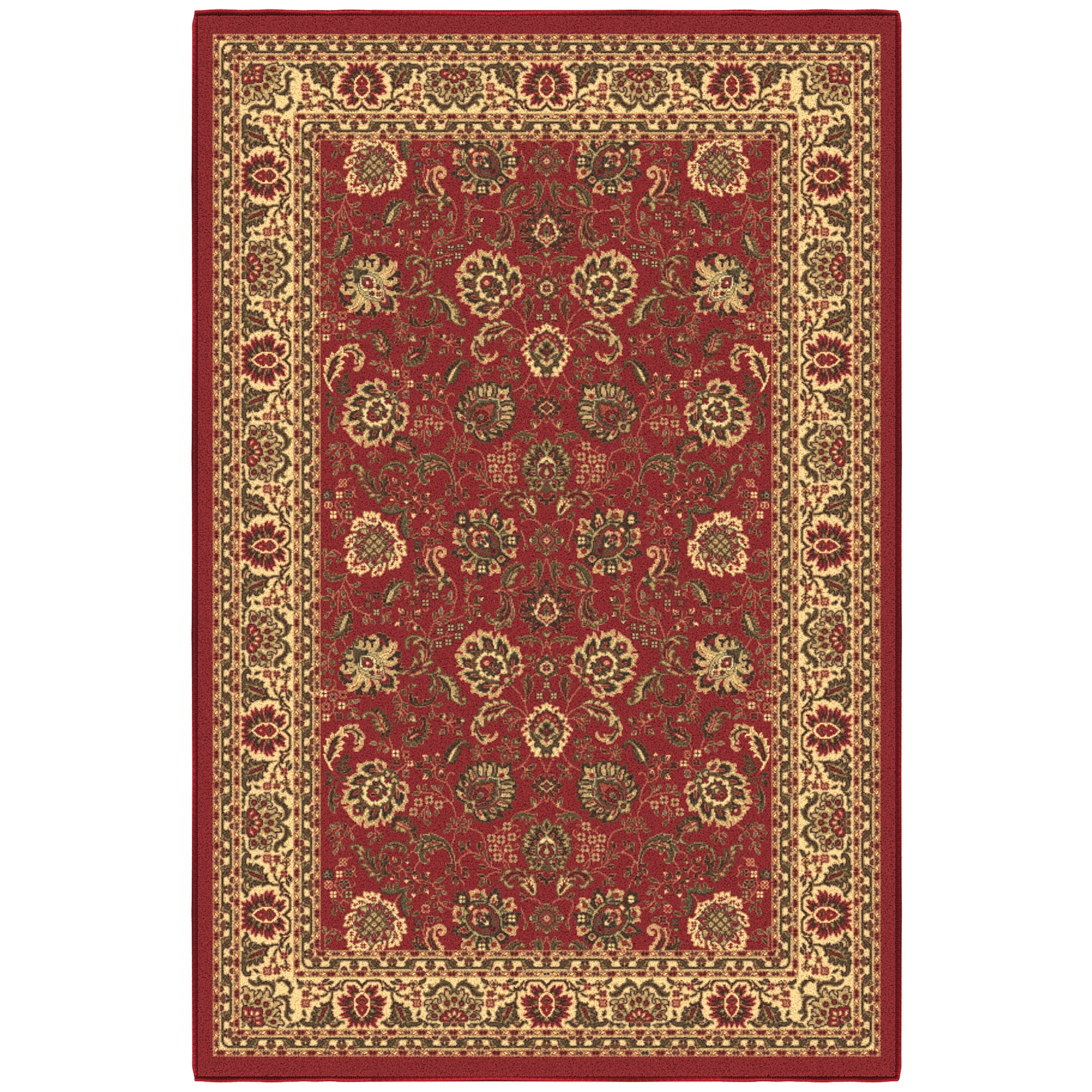 Ottomanson Extra Long Runner Rug 2'7" x 51' – Non-Slip Low Pile Hallway Carpet, Oriental Red