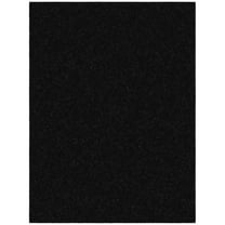 Ottomanson Fluffy Non-Slip Rubberback Solid 5x7 Soft Indoor Area Rug, 5' x 7', Black