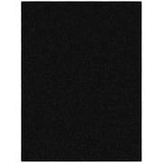 Ottomanson Fluffy Non-Slip Rubberback Solid 5x7 Soft Indoor Area Rug, 5 x 7, Black