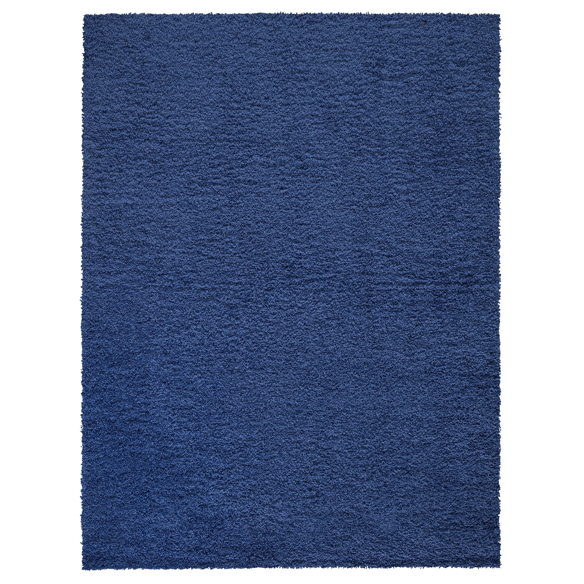 Ottomanson Fluffy Solid 5x7 Indoor Shag Area Rug, 5'3" x 6'11", Navy