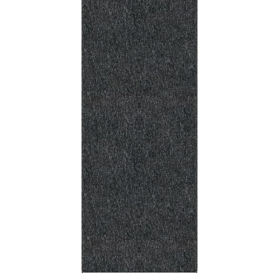 Ottomanson Non-Slip Hallway Runner Rug 1'10" x 6' Stain-Resistant Low Pile Carpet for Kitchen, Black