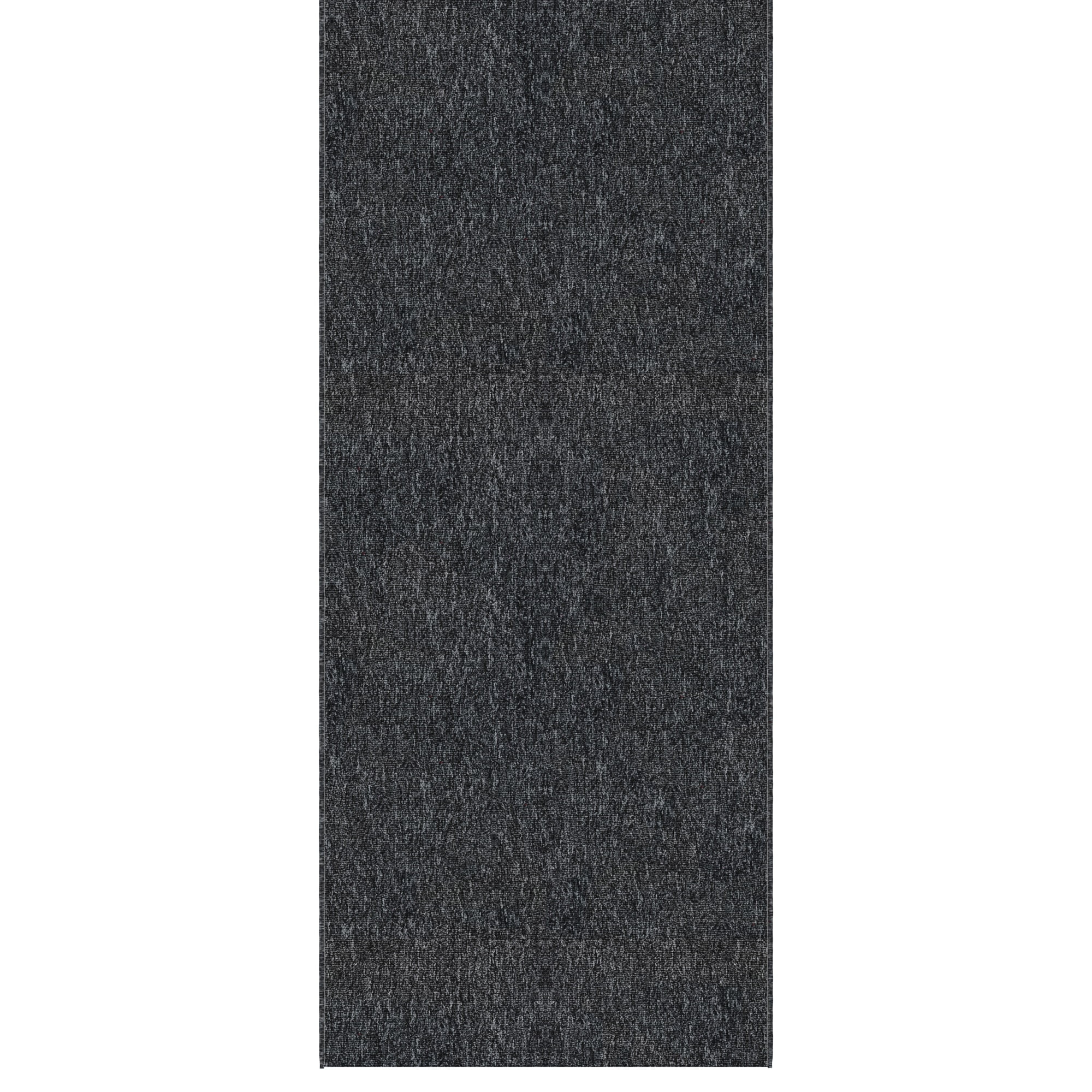Black Ultra Thin Non-Slip Runner Rug with Rubber Backing