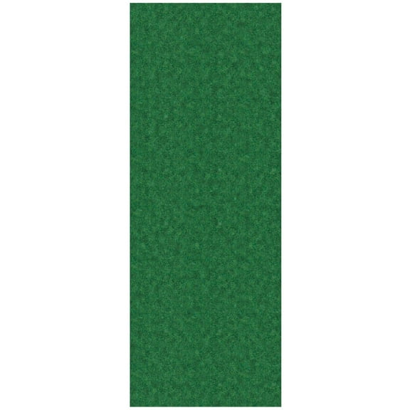Ottomanson Non-Slip Hallway Runner Rug 2' x 5' Indoor/Outdoor Custom Size Utility Carpet for Garage, Green Ribbed