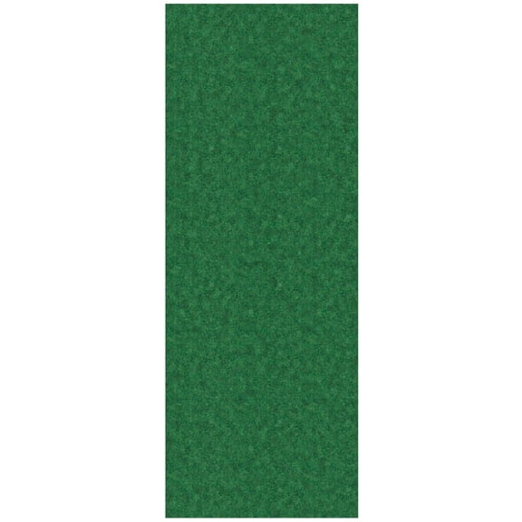 Ottomanson Non-Slip Hallway Runner Rug 2' x 5' Indoor/Outdoor Custom Size Utility Carpet for Garage, Green