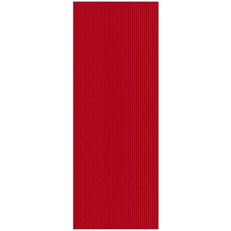 Ottomanson Non-Slip Hallway Runner Rug 2' x 5' Indoor/Outdoor Custom Size Utility Carpet for Garage, Red