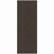 Ottomanson 2' x 5' Non-Slip Runner Rug for Hallway, Waterproof Entryway Floor Mat, Dirt Trapper, Brown