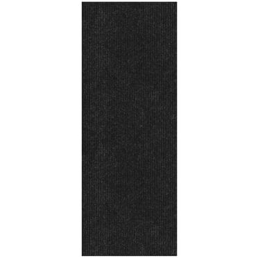 Ottomanson Hallway Runner Waterproof Non-Slip Rubberback 2x6 Indoor/Outdoor Utility Rug, 2' x 6', Black