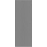 Ottomanson Non-Slip Hallway Runner Rug 2' x 6' Indoor/Outdoor Custom Size Utility Carpet for Garage, Gray Ribbed