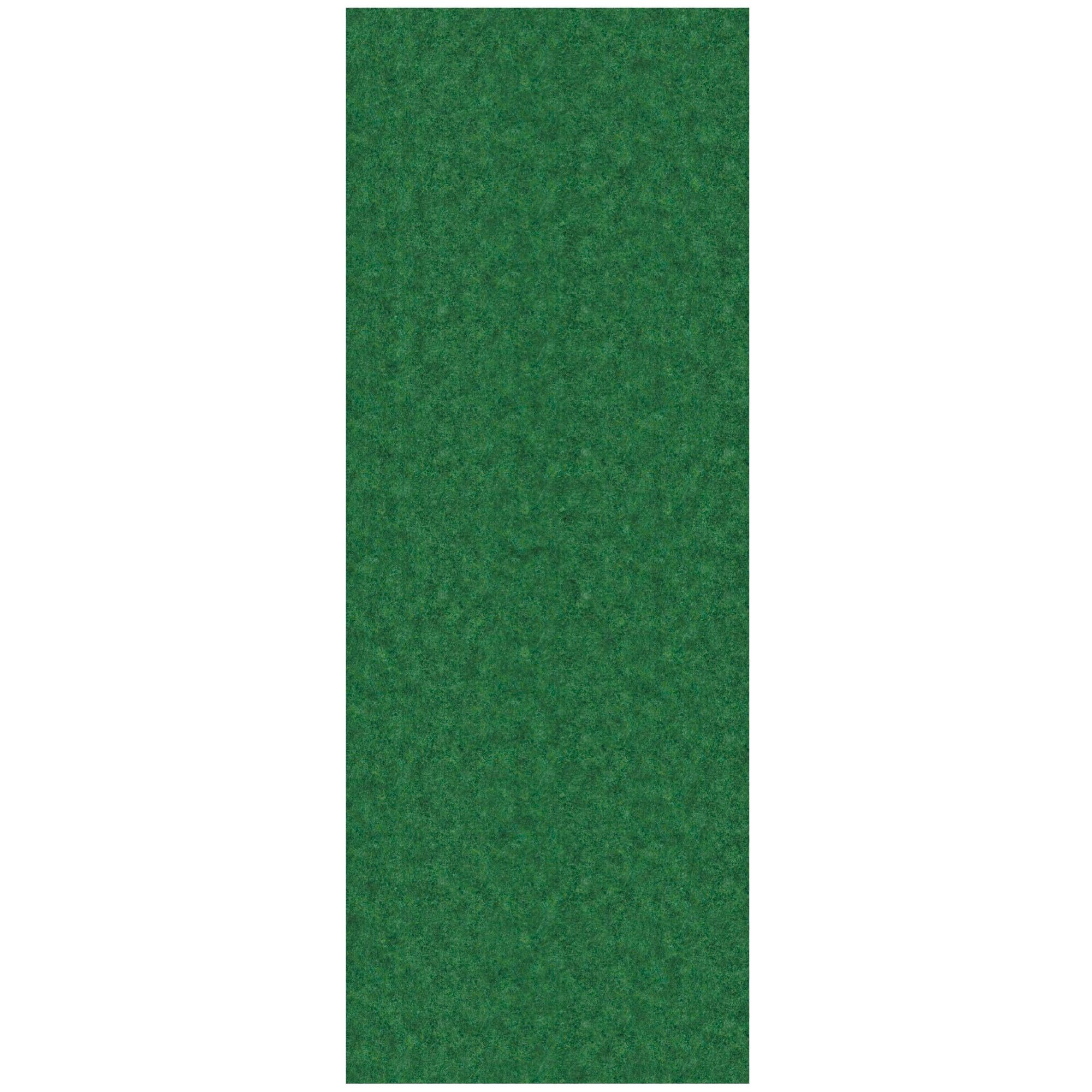 Green Polyester Non-Slip Indoor/Outdoor Runner Rug 3x6
