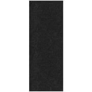Ottomanson Non-Slip Hallway Runner Rug 66 x 3 Indoor/Outdoor Custom Size Utility Carpet for Garage, Black Ribbed