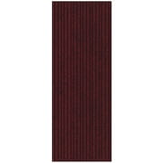 Ottomanson Non-Slip Hallway Runner Rug 2'7" x 8' Indoor/Outdoor Custom Size Utility Carpet for Garage, Red Ribbed