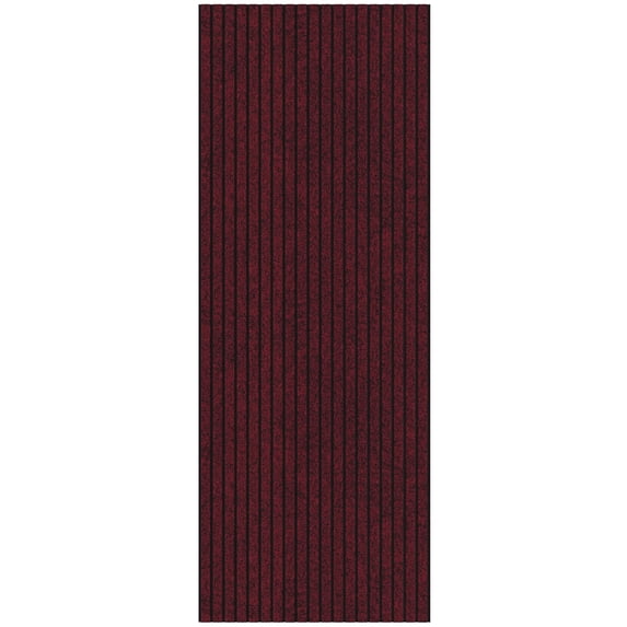 Ottomanson Non-Slip Hallway Runner Rug 2'7" x 8' Indoor/Outdoor Custom Size Utility Carpet for Garage, Red Ribbed