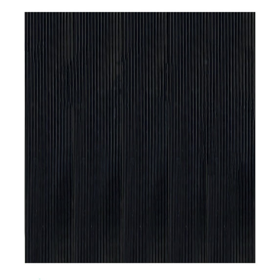 Ottomanson Heavy Duty Mat Waterproof Ribbed 3x15 Indoor Protector Runner Rug, 2'11" x 15', Black