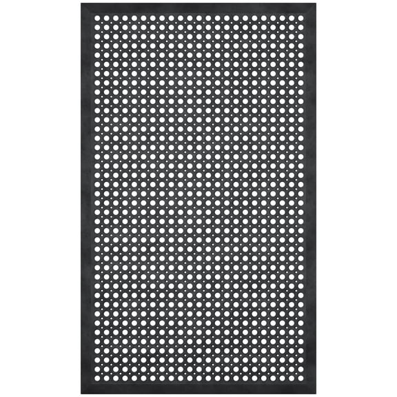 Ottomanson Heavy Duty Rubber Anti-Fatigue Commercial Floor Mat 36" x 60" Indoor Outdoor Non-Slip for Kitchen Garage