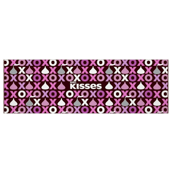 Ottomanson Hershey Kisses XO Machine Washable Non-Slip Rubberback 2x5 Runner Rug, 20"x 59", Pink