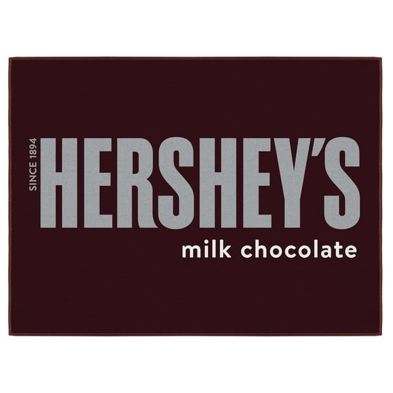 Ottomanson Hershey Logo Machine Washable Non-Slip Rubberback 2x3 Area Rug, 2'3" x 3', Brown