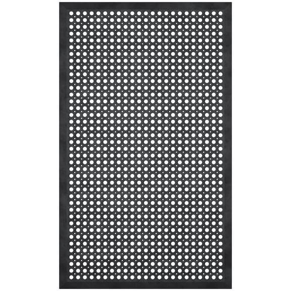 Ottomanson Heavy Duty Rubber Anti-Fatigue Commercial Floor Mat 24" x 36" Indoor Outdoor Non-Slip for Kitchen Garage