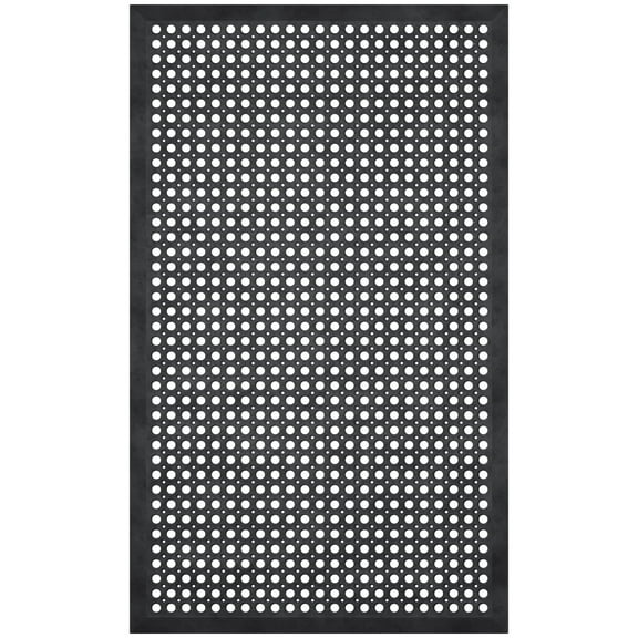 Ottomanson Heavy Duty Rubber Anti-Fatigue Commercial Floor Mat 36" x 60" Indoor Outdoor Non-Slip for Kitchen Garage