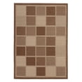 thumbnail image 1 of Ottomanson Jardin Boxes Design 5x7 Non Shedding Indoor Area Rug, 5'3" x 6'11", Brown, 1 of 9