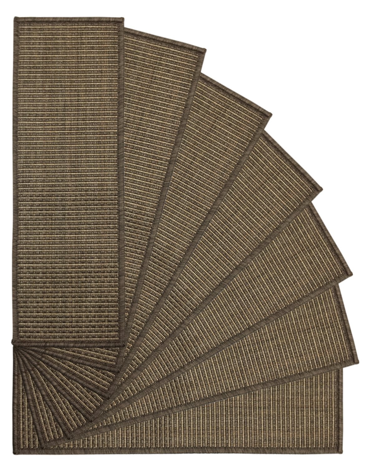 Ottomanson Jardin Collection Jute Back Indoor/Outdoor Carpet Stair
