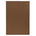 thumbnail image 1 of Ottomanson Jardin Solid Design 5x7 Non Shedding Indoor Area Rug, 5'3" x 6'11", Brown, 1 of 8