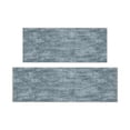 thumbnail image 1 of Ottomanson Kitchen Rug Set 2-Piece, Washable Non-Slip Mats for Kitchen, 22.5" x 24" + 24" x 31", Solid Greyish Blue, 1 of 5