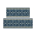 thumbnail image 1 of Ottomanson Kitchen Rug Set 2-Piece, Washable Non-Slip Mats for Kitchen, 22.5" x 36" + 22.5" x 72", Mahal Navy, 1 of 5