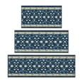 thumbnail image 1 of Ottomanson Kitchen Rug Set 3-Piece, Washable Non-Slip Mats for Kitchen, 24" x 31" + 31" x 48" + 31" x 60", Mahal Navy, 1 of 4