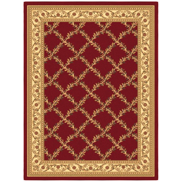 Ottomanson Living NonSlip Rubberback Trellis 5x7 Indoor Area Rug, 5' x