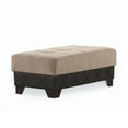 thumbnail image 1 of Ottomanson Luna Upholstered Tufted Ottoman, Brown, 1 of 2